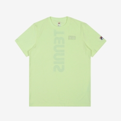 Fila Tennis Functional Graphic - Miesten Poolopaita - Pale Lime | FI-58412